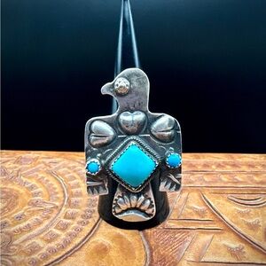 Sterling silver Thunderbird ring Navajo Richard Yazza Native American jewelry